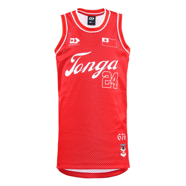 2024 Tonga Rugby League Junior Basketball Singlet