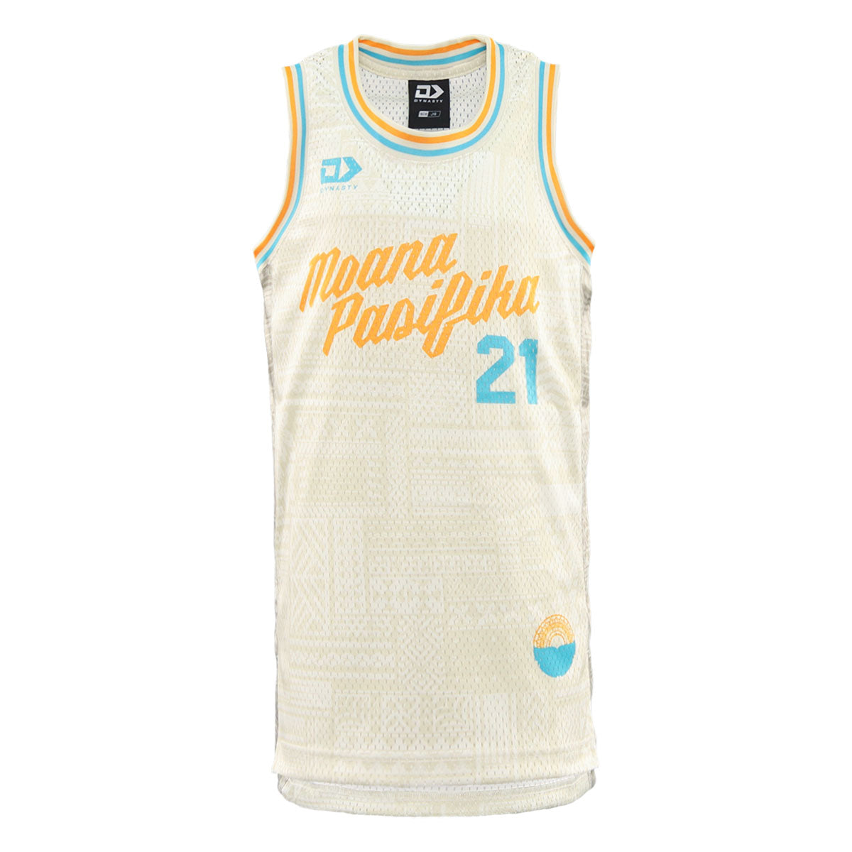 2025 Moana Pasifika Junior Beige Basketball Singlet