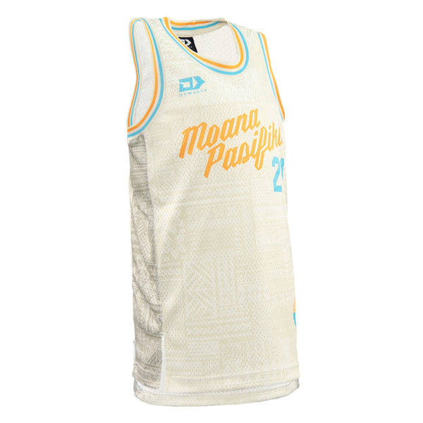 2025 Moana Pasifika Junior Beige Basketball Singlet