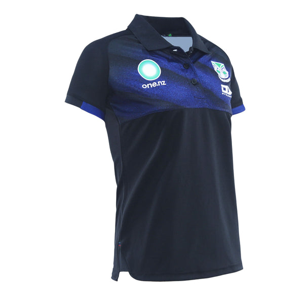 2025 New Zealand Warriors Ladies Black Sand Media Polo