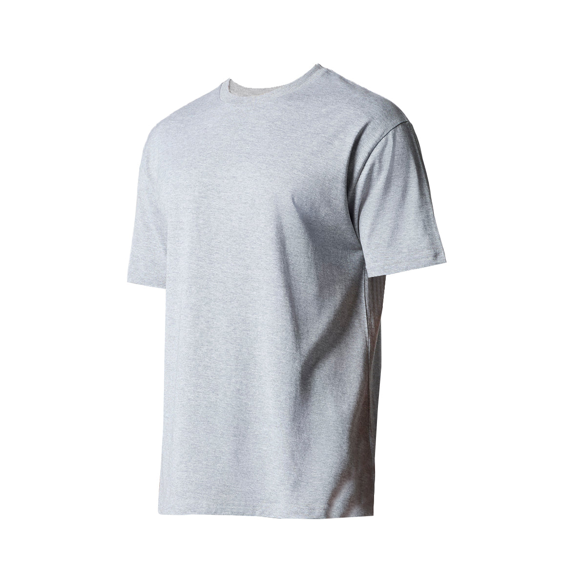 DS Adult Grey Marle Cotton Tee-LEFT