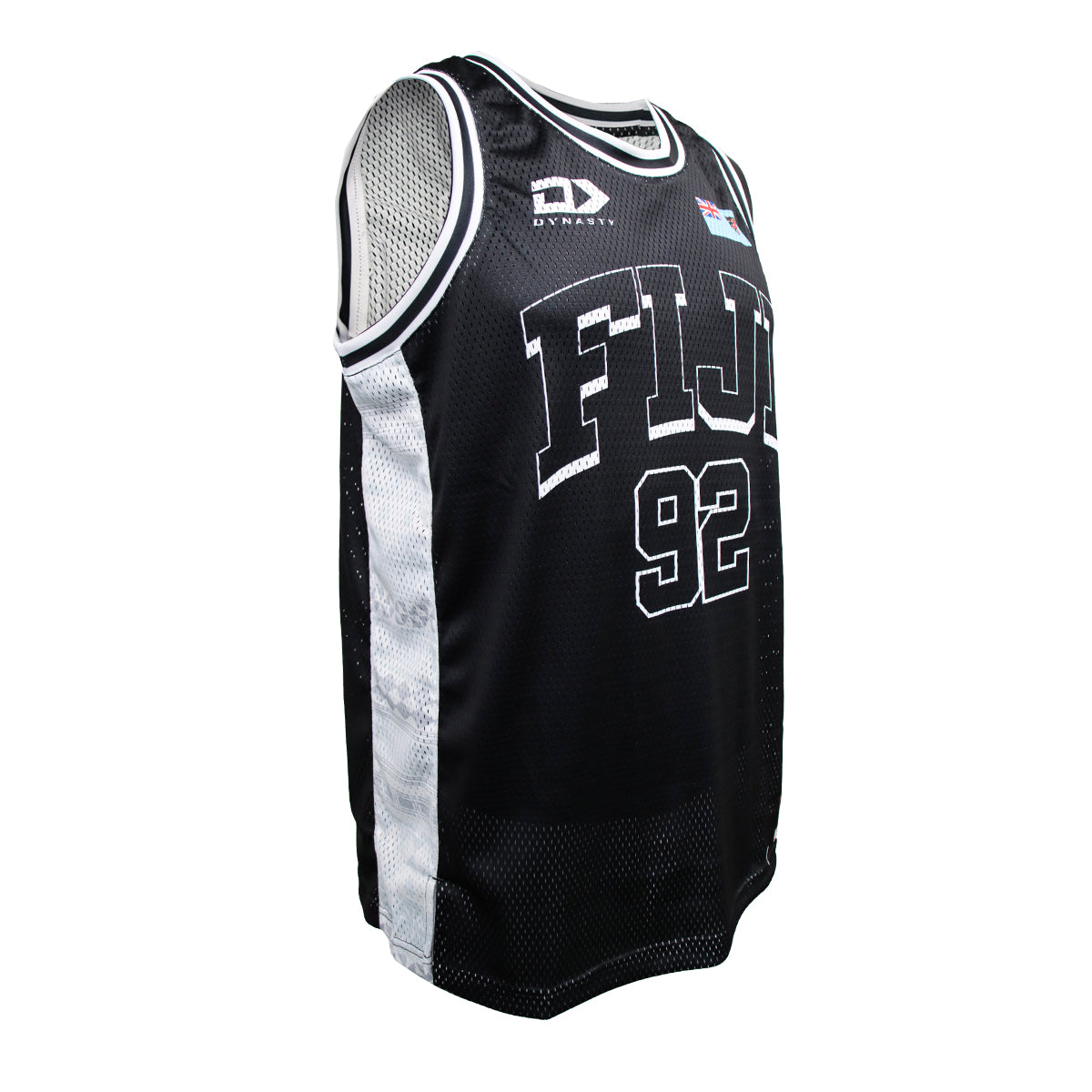 2024 Fiji Bati Rugby League Mens Black Basketball Singlet