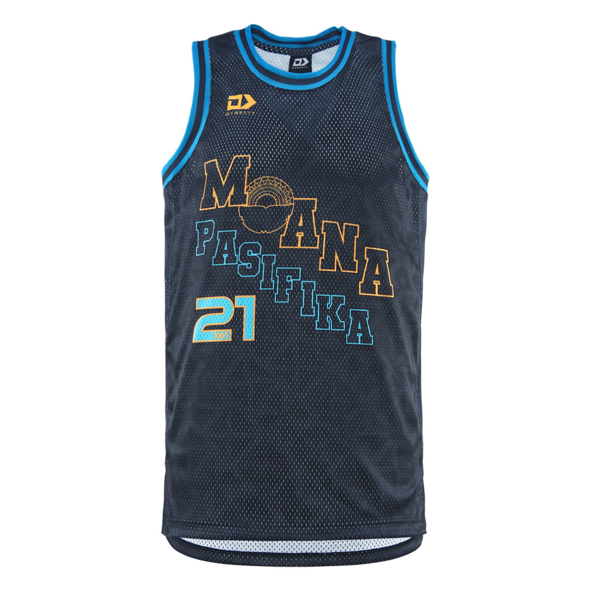 2025 Moana Pasifika Mens Charcoal Basketball Singlet