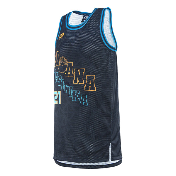 2025 Moana Pasifika Mens Charcoal Basketball Singlet