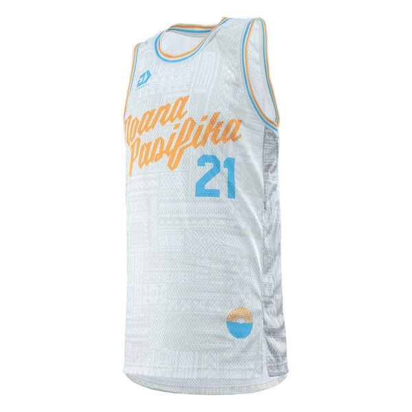 2025 Moana Pasifika Mens Beige Basketball Singlet